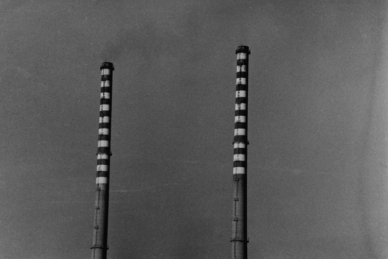 © Giulia Arantxa Novelli - Le due ciminiere della centrale elettrica del sito industriale di Ottana, Ottana ca 1970