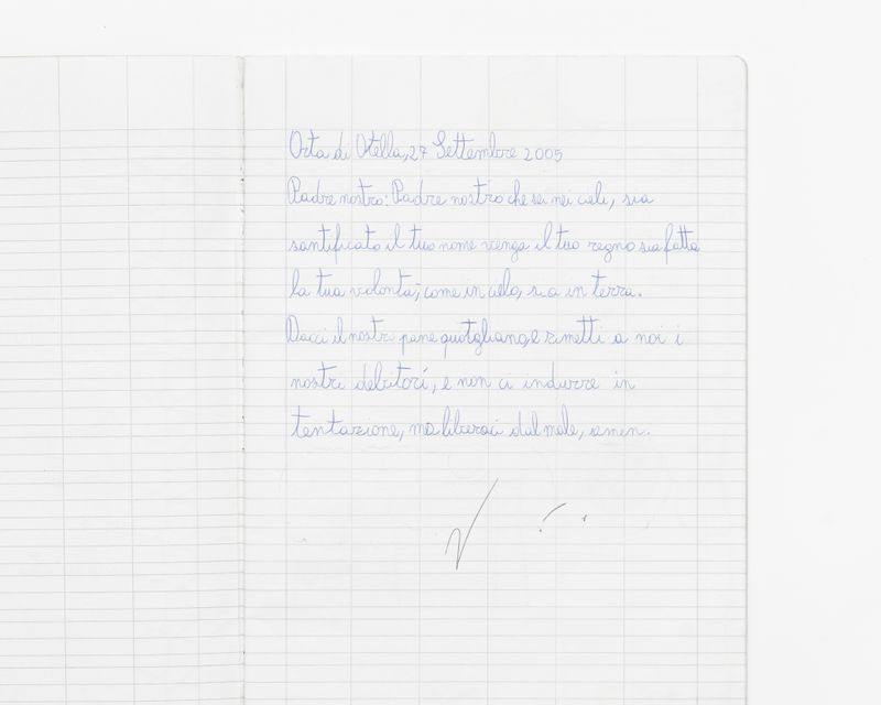 © Gaia Maggio - Prayer from my religion notebook, Orta di Atella, Caserta.