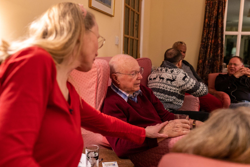 © Sophia Nasif - My aunt comforts my grandfather, who often becomes overwhelmed by the situation.