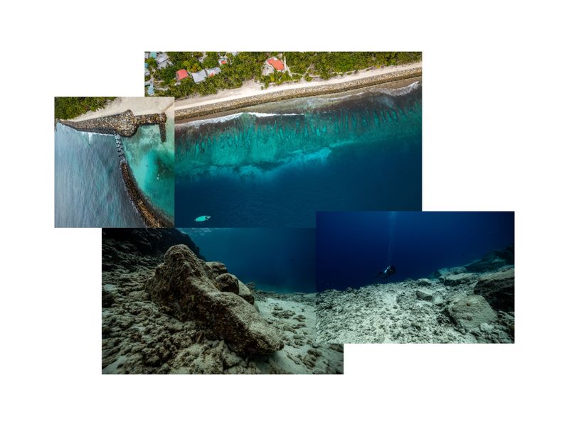 © Sophia Nasif - Below the sea wall lies unimaginable damage to the island’s natural barrier.