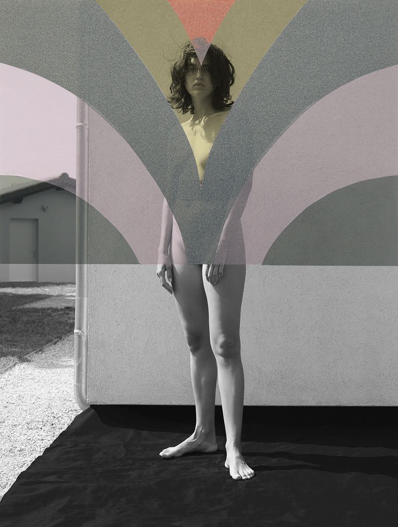© Hanneke van Leeuwen - From the series Coral. Titled: Fan. Collage with coloured folios. 2023