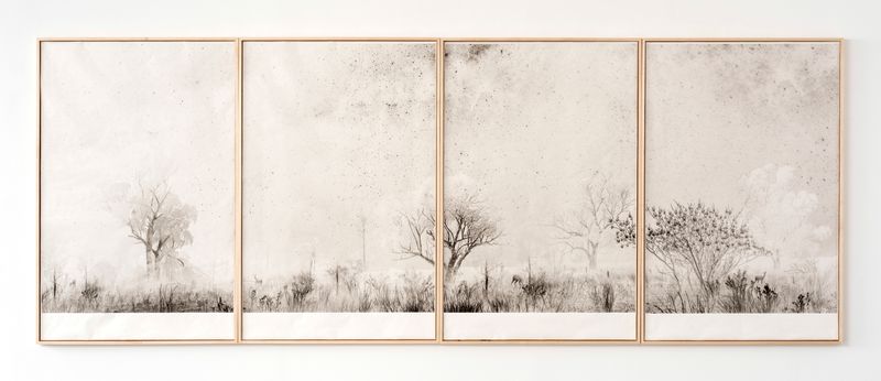 © Itamar Freed - Oh Deer (polyptych), 2019, Photography, inkjet pigment print on archival Kozo Japanese paper 138 x 380 cm