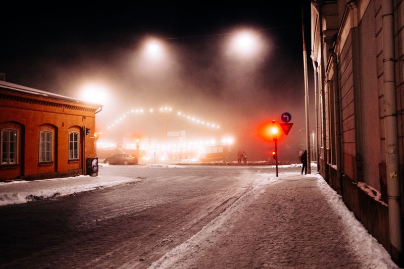 © Emine Gozde Sevim - Untitled from the series, Sininen Hetki, 2026. (Helsinki by night).