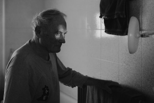 © Blaž Gutman - Portrait of Janez in our bathroom.