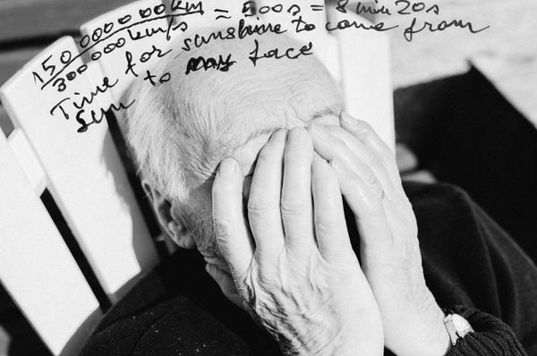 © Blaž Gutman - Janez's intervention on my photograph. Physicist can never forget his equations.