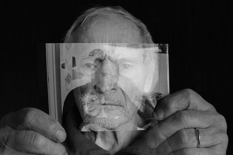 © Blaž Gutman - Double exposure portrait of Janez, holding a photograph of both of us, taken 25 years ago.