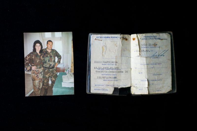 © Pierre Adrien Brazzini - Portrait of Ajša Čosić Lutvica during wartime and military document.