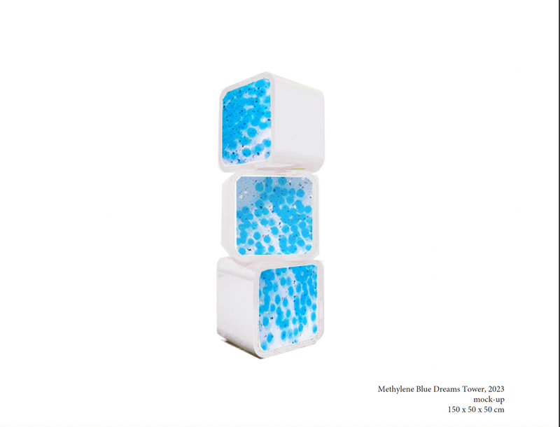 © Pauline Batista - WIPMethylene Blue Dreamsmock-up for photography  light tower