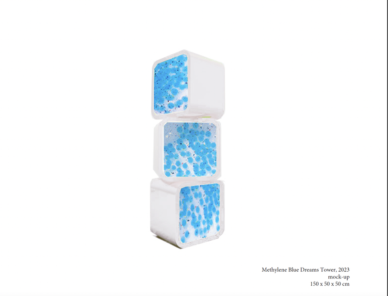 © Pauline Batista - WIPMethylene Blue Dreamsmock-up for photography  light tower