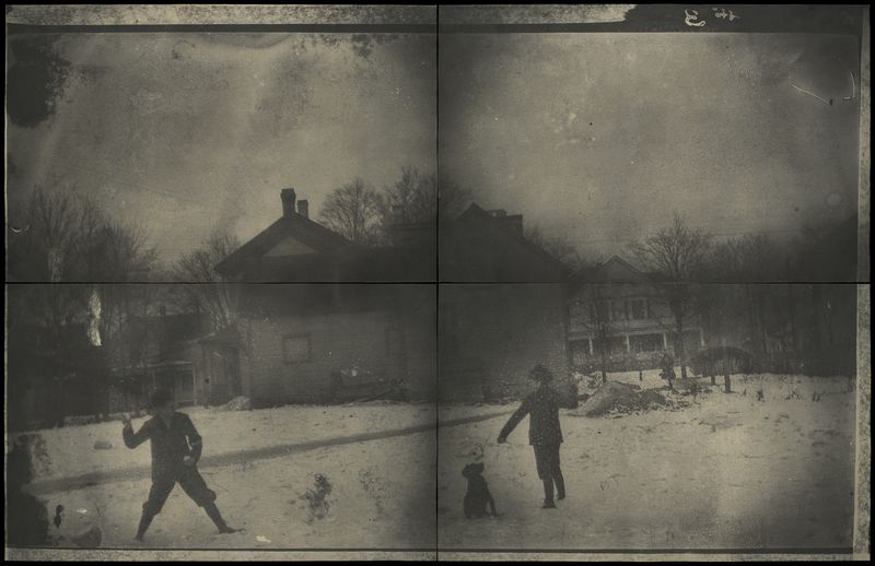 © Cody Bratt - "Grand Rapids, Before", 2024, Pigment print on Japanese kozo paper, coffee toned with book binding tape
