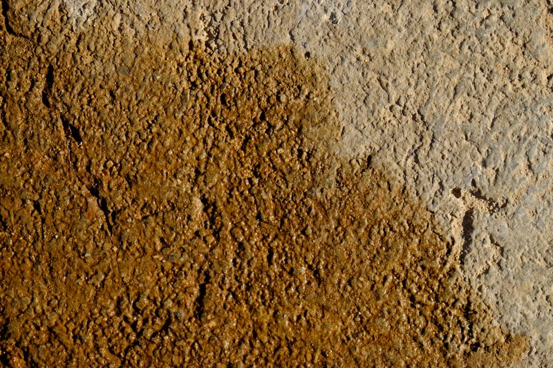 © Santiago Escobar-Jaramillo - Both, the elephant skin and the concrete layer, see how the water evaporates because of the high temperatures.