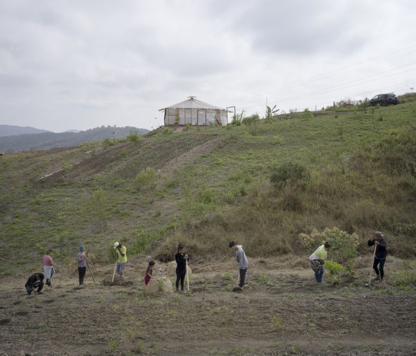 © Tommaso Rada - Guarani from the Tekoa Pindo Mirim Village prepare the field for the sowing.