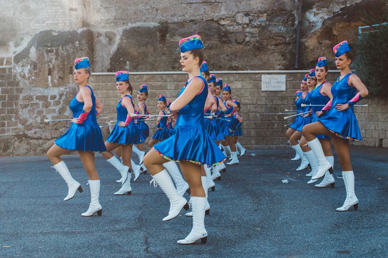© Agnese Morganti - Faleria (Viterbo), 2017. Parade exercises for the seniors of the Majorettes di Casperia troupe.