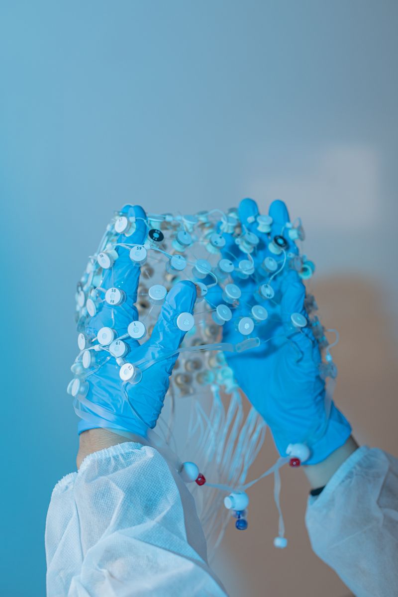 © Agnese Morganti - Lucca, 2021. A high density encephalography cap being prepared for an experiment session at Scuola IMT Alti Studi Lucca.