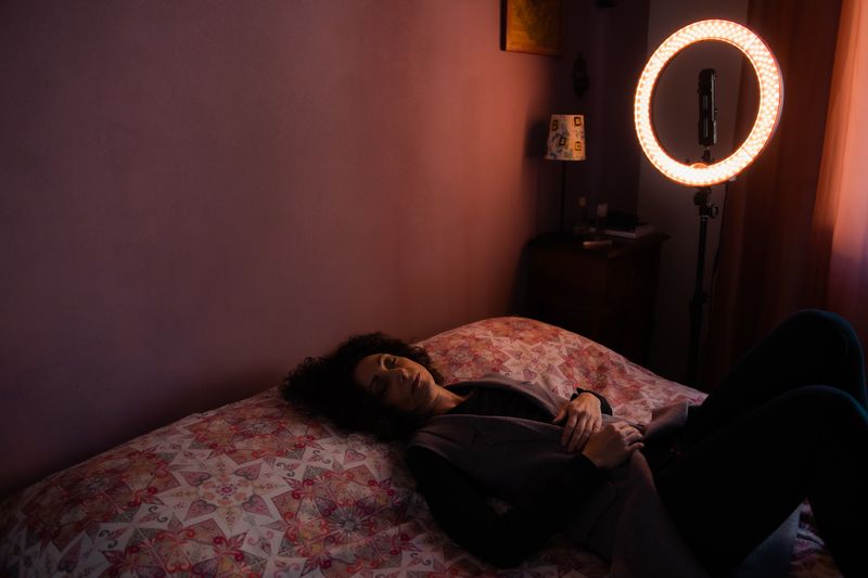 © Agnese Morganti - Montecatini, 2020. Arasulè takes a nap after a long recording session in her home studio.