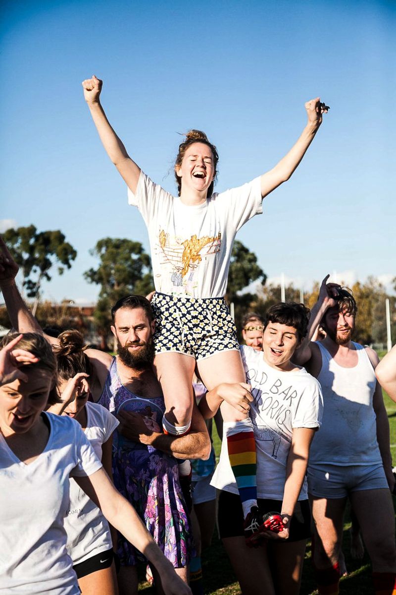 © J Forsyth - Abi is chaired off after being named Best On Ground