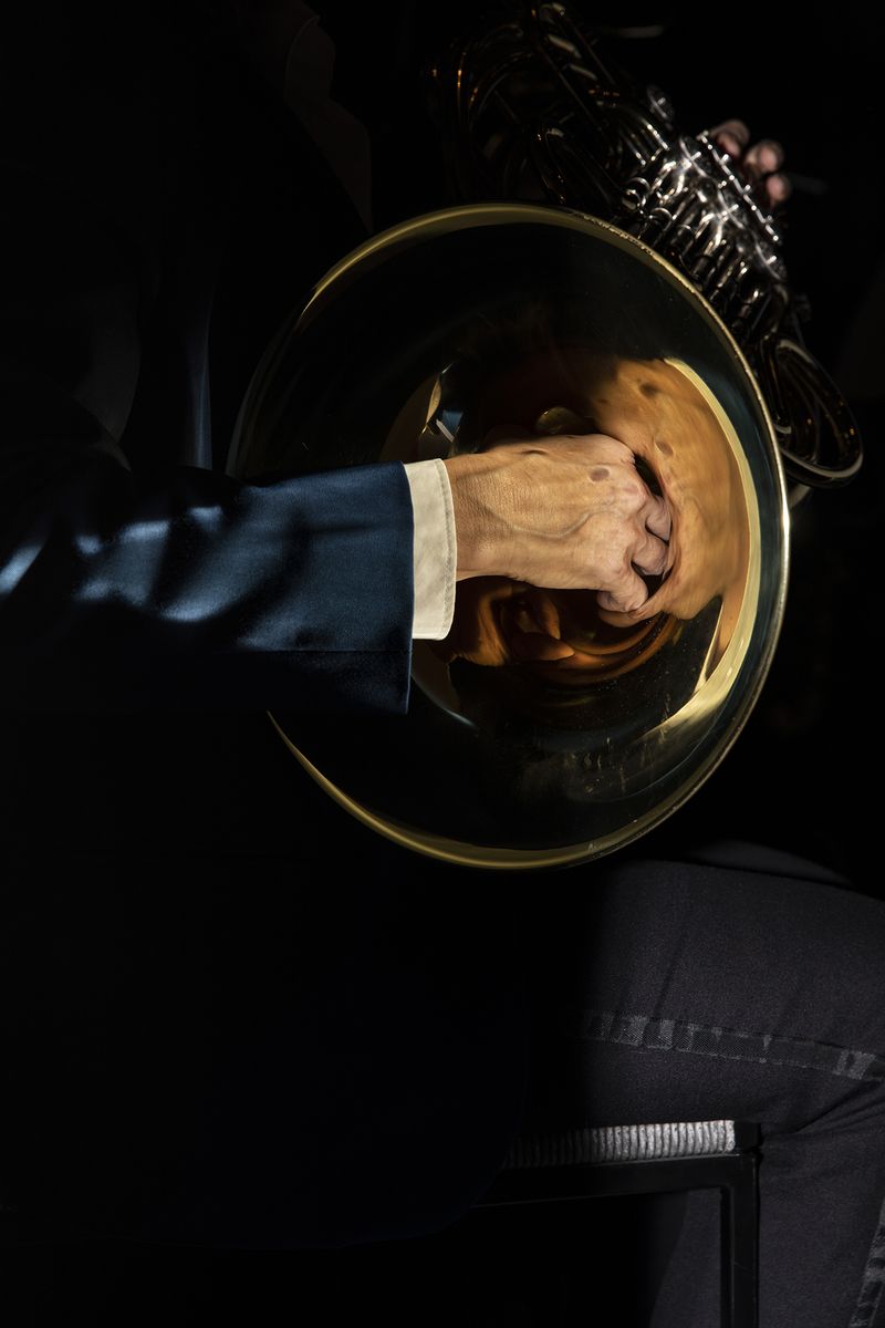 © Lukas Ratius - Horn player during the rehearsals for the Christmas concert of the town chapel Saarbrücken