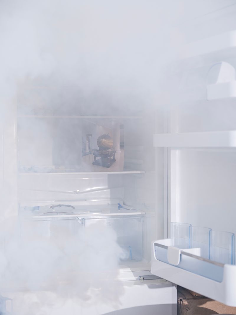 © Pang Hai - The Earth, Frozen in a Refrigerator, Reflects My Shrinking Worldview.