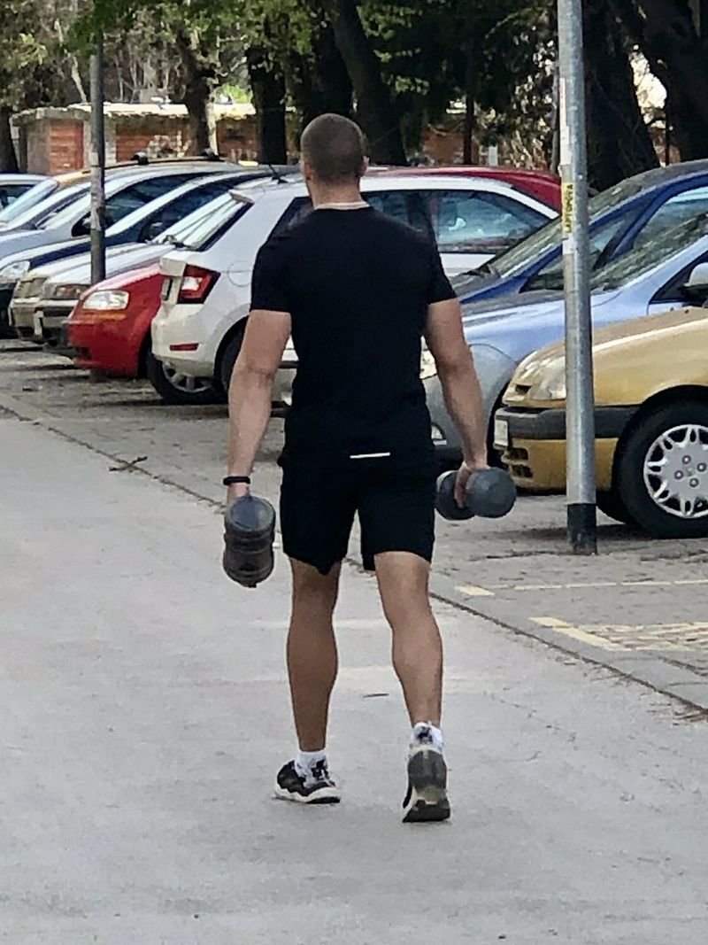 © Filip Bojovic - On the way to open air public gym. Angry.