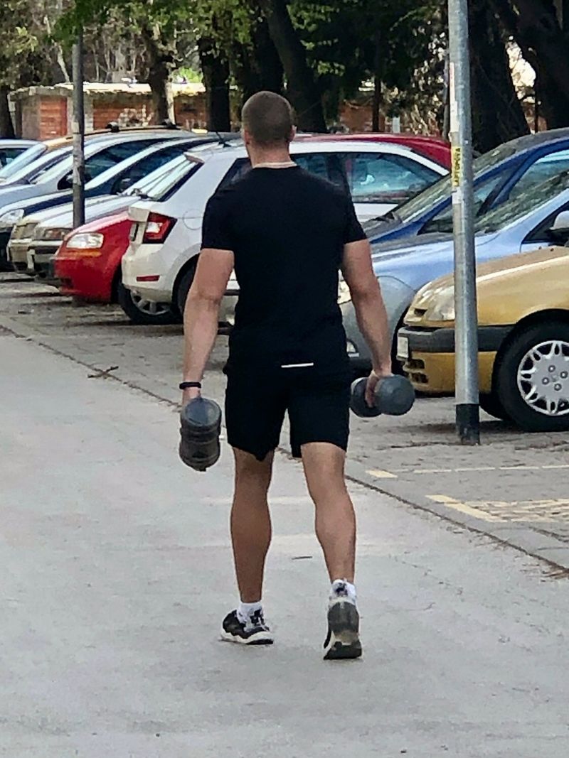 © Filip Bojovic - On the way to open air public gym. Angry.