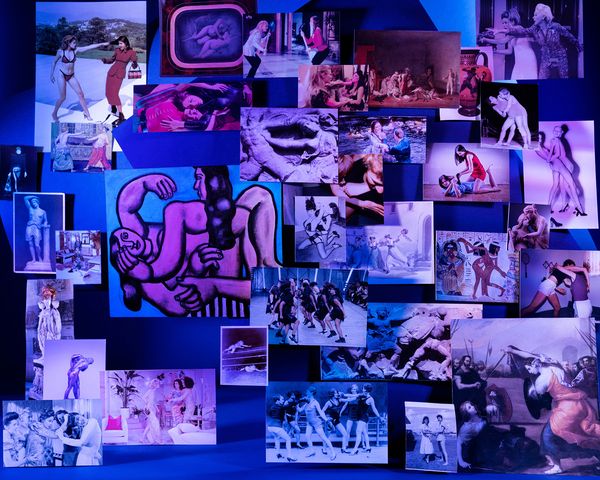 © Kim Hoeckele - Women on a Blue Background, Archival Pigment Print, 40 x 50 inches, 2023