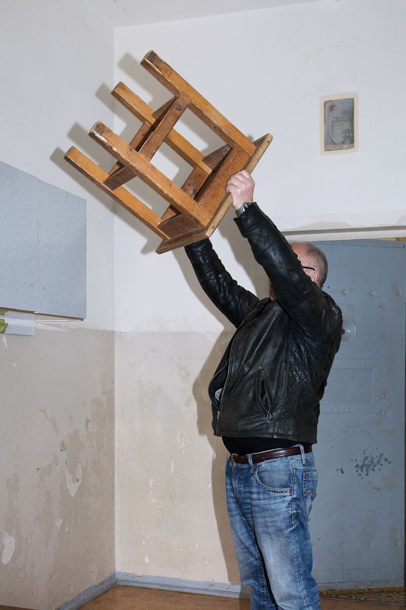 © Louisa Boeszoermeny - Former inmate at Hohenschönhausen, who used to work out every day all day using what he could find in his tiny cell.