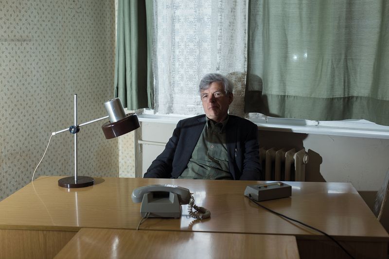 © Louisa Boeszoermeny - Former inmate at Hohenschönhausen, placed on the seat of his examiner.