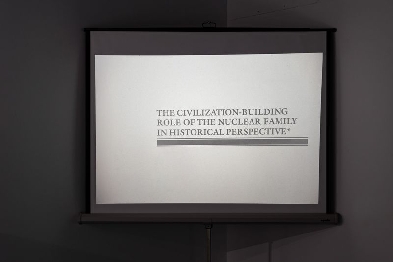 © Nina White - Installation view of slide projector and constructed slides in "[are you] Projecting".