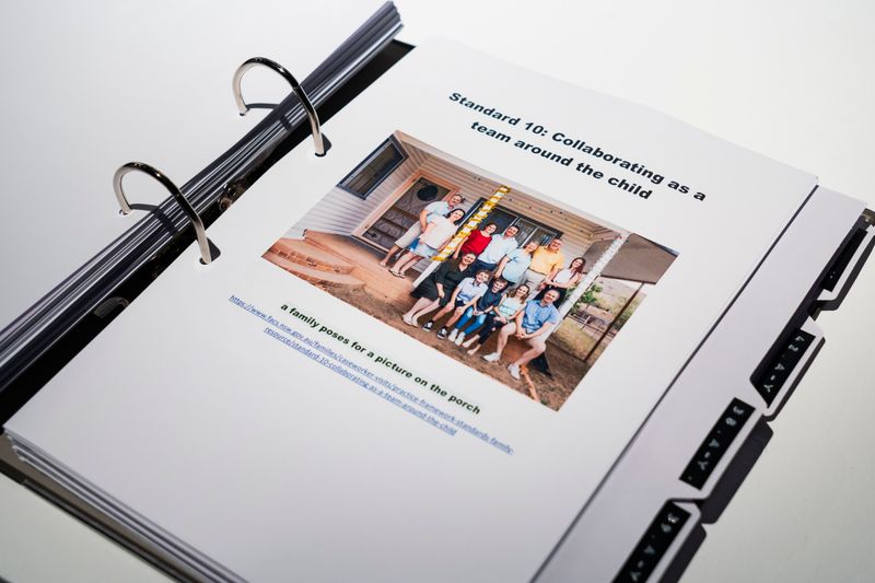 © Nina White - Internal view of ring binders, part of the work "Index" which accompanies "the particular grid of a system of knowledge".