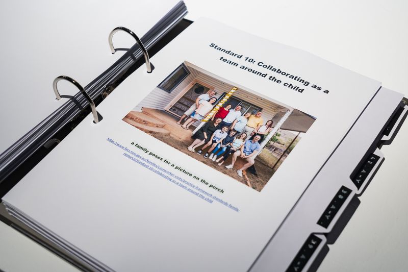 © Nina White - Internal view of ring binders, part of the work "Index" which accompanies "the particular grid of a system of knowledge".