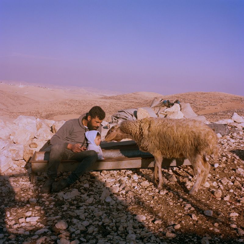 © Fabrizio Bilello - A father relax with his son. Tuba, Masafer Yatta