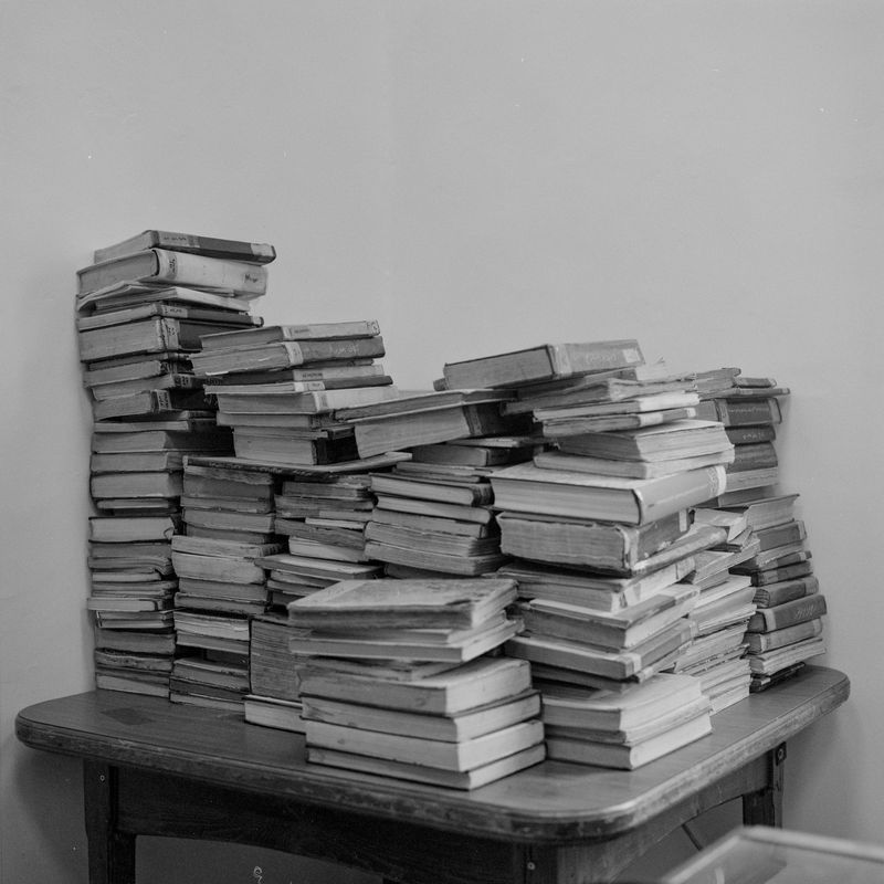 © Fabrizio Bilello - Books written by Palestinian prisoners. Nablus public library, December 2024.