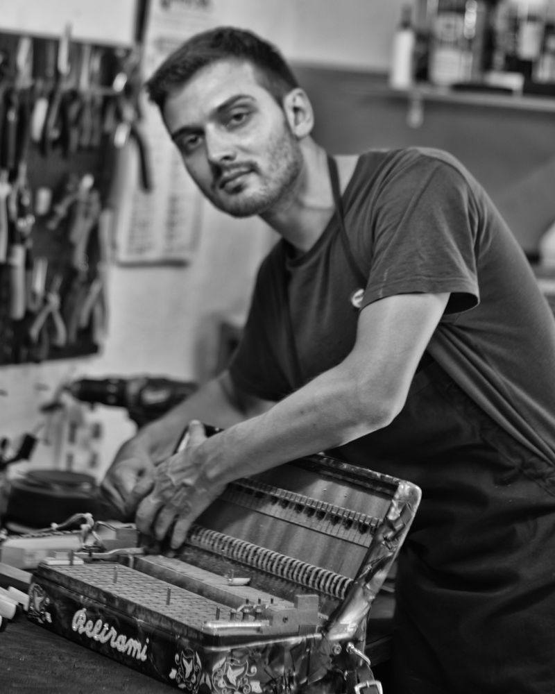 © Kip Harris - Mattia Ducoli, Accordian Restorer, Esine