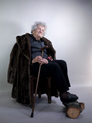 Women Fur and Wood