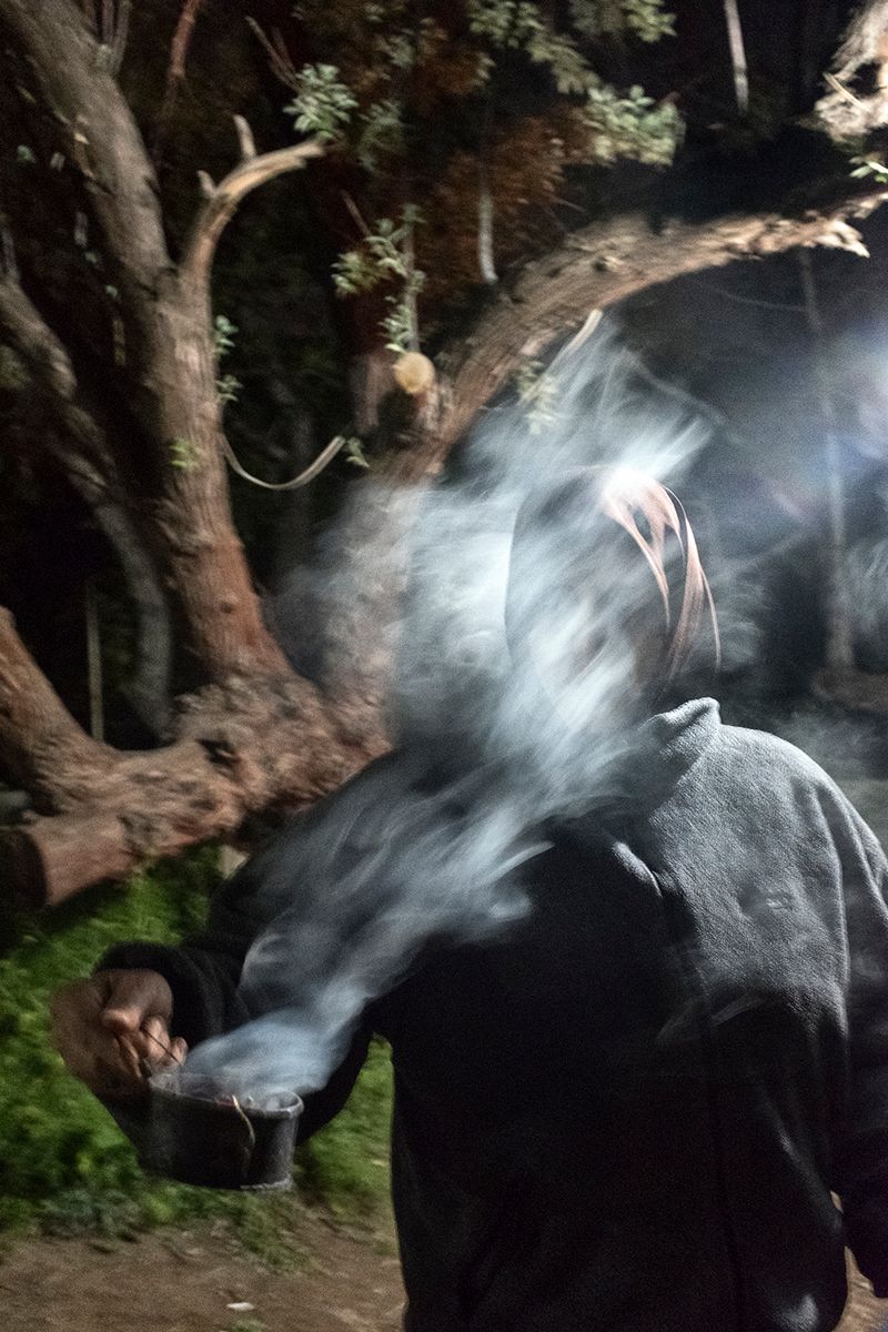 © sima choubdarzadeh - Injury caused by an evil eye. burning special matter to kill evil eyes.