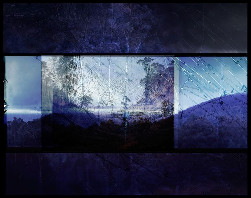 © Aletheia Casey - Liffey Falls massacre site over-laid with a John Glover Painting.