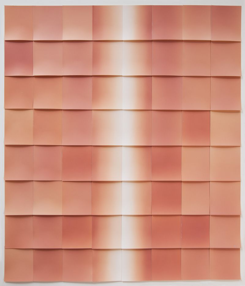 © Rachelle Bussières - Time's Measure (Heat, Vertical), 2025, 64 luminograms on black-and-white gelatin silver paper20 × 24 in