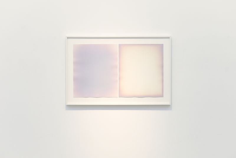 © Rachelle Bussières - Light Field (10 minutes and 1 minute), 2025, Luminogram on black-and-white gelatin silver paper40 x 24 in