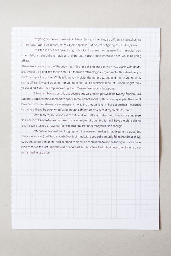 © Ana Oliveira Rovati - Image from the Offline photography project