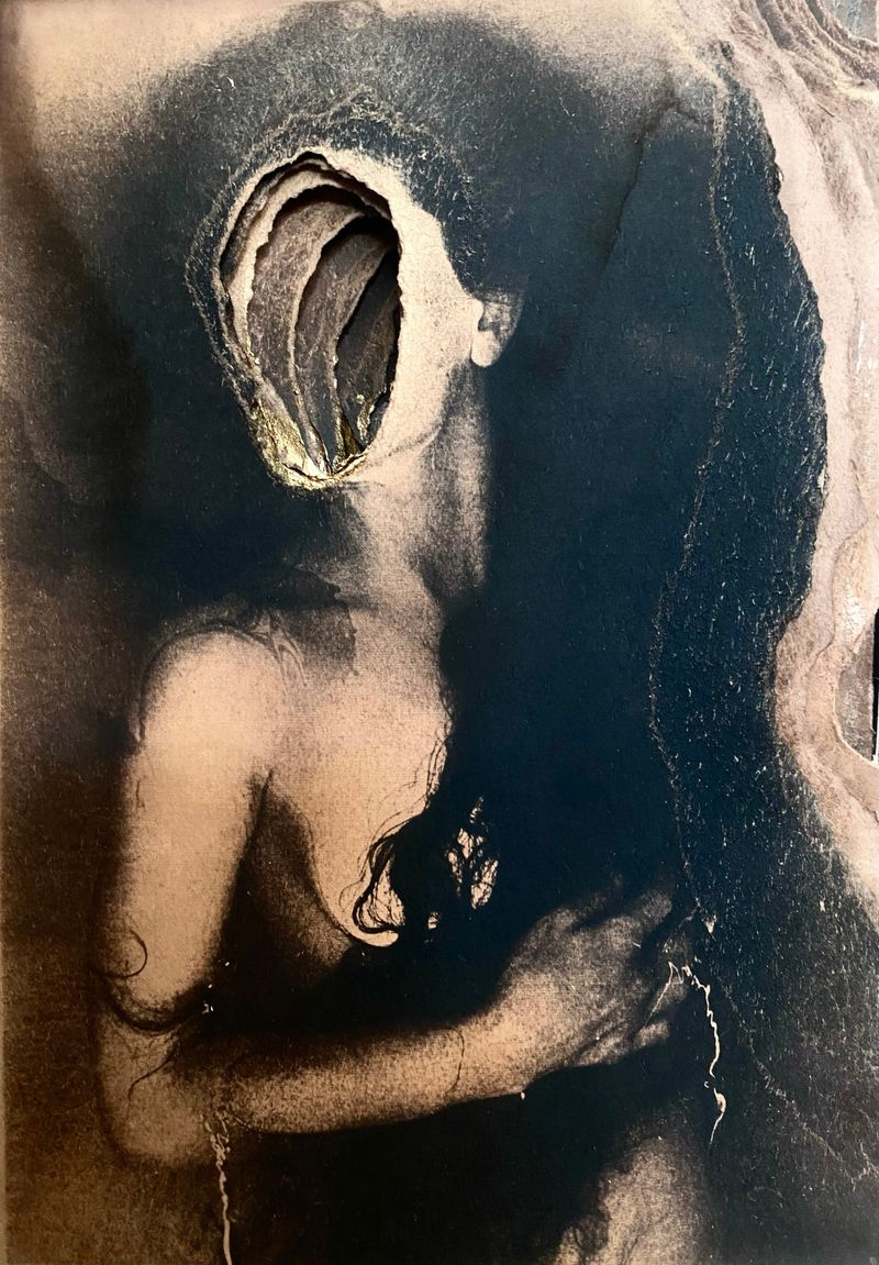 © ramona zordini - single-colour Cyanotypes, toned and layered.