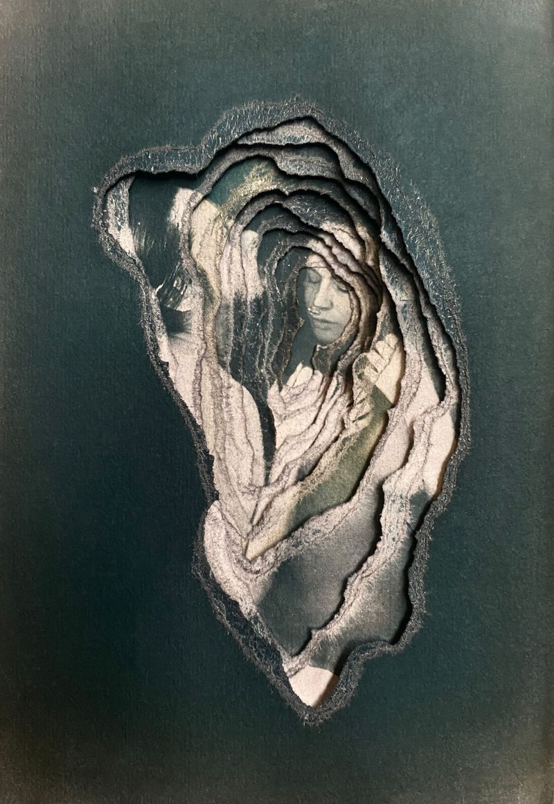 © ramona zordini - single-colour Cyanotypes, toned and layered.