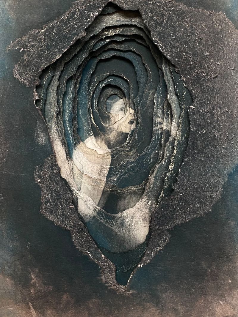 © ramona zordini - single-colour Cyanotypes, toned and layered.