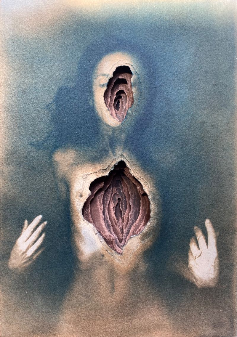 © ramona zordini - Tricolour,  Cyanotypes, toned and layered.