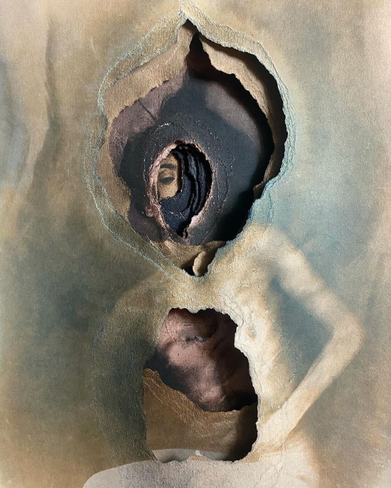 © ramona zordini - tricolor and single-colour Cyanotypes, toned and layered.