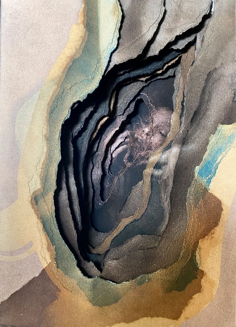 © ramona zordini - Tricolour, single-colour  Cyanotypes, toned and layered.