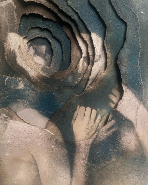 © ramona zordini - single-colour Cyanotypes, toned and layered.