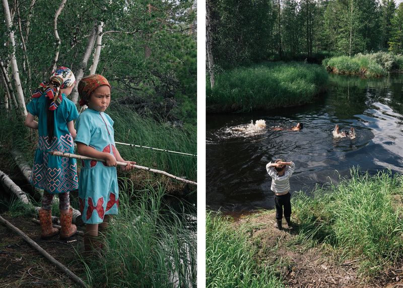 © Natasha Budantseva - The river flows right by the house. They use it for household water needs, swim in it, and catch fish from it.