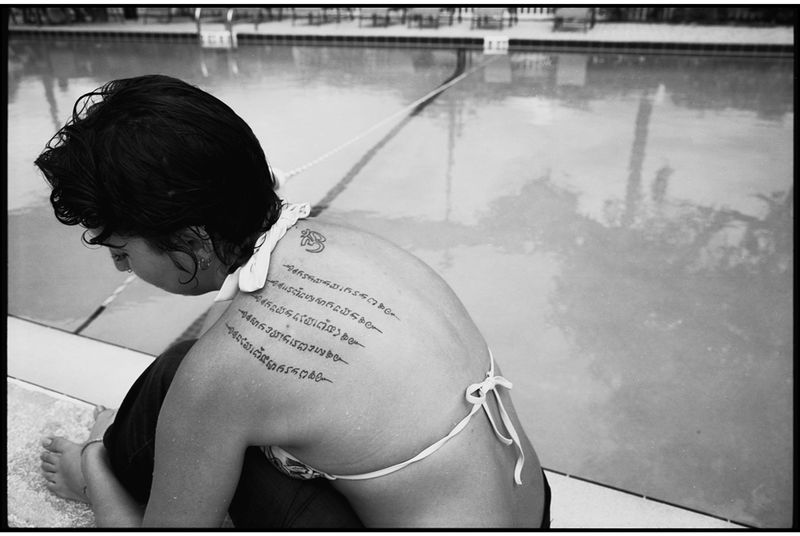 © Rachel Fleischman - A familiar hometown face in St. Augustine, Steph, at the pool of the motel she was staying in during her visit. (2025)