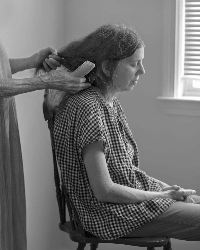 © Ruth Lauer-Manenti - June Combing My Hair, archival pigment print, 11" x 9"
