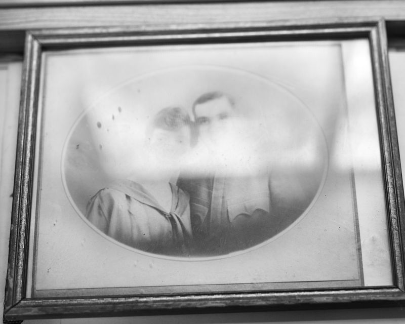 © Ruth Lauer-Manenti - Photo of a Photo of My Grandparents, archival pigment print 12" x 15", gelatin silver print 4" x 5"